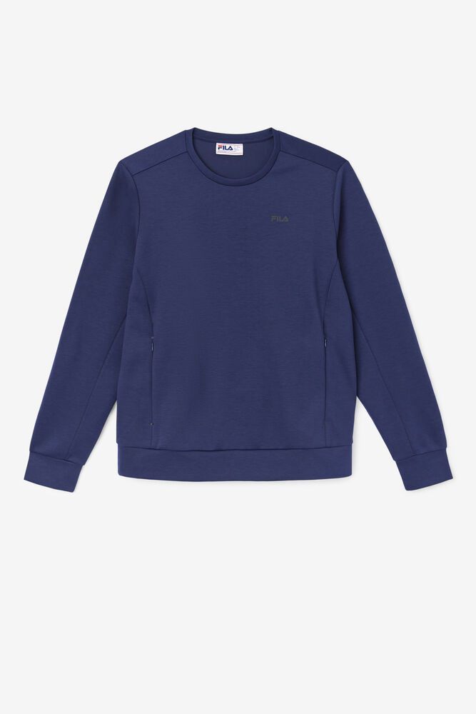 Fila Sweatshirt Emry Crew Mens Navy - India WIS-872510